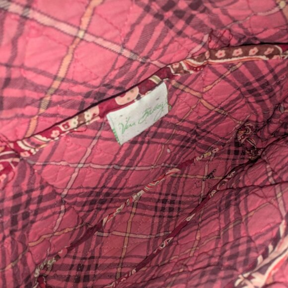 Small Vera Bradley Raspberry Paisley Shoulder Bag - Picture 3 of 3